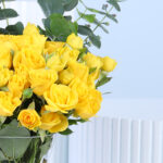 Yellow Spray Roses In Vase 2 04