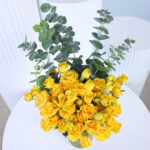 Yellow Spray Roses In Vase 4 05