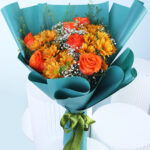 Cheerful Orange Medley Bouquet 5 02