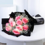 Romantic Pink Rose Bouquet 2 02