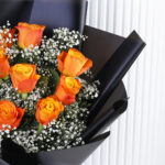 Fiery Orange Rose Bouquet 4 04