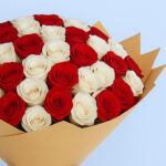 Red and White Roses Bouquet 5 2