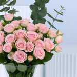 Light Pink Spray Rose in Vase (20 stems) 5 2