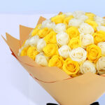 White and Yellow Rose Bouquet 4 3