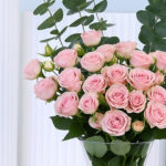 Light Pink Spray Rose in Vase (20 stems) 4 3