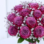 Deep Purple Roses in Vase 4 3