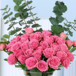Pink Spray Rose in Vase (20 stems) 3 4