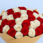 Red and White Roses Bouquet 3 4