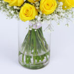 20 Yellow Roses in Vase 2 5