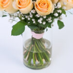 Peach Roses in Vase 2 5