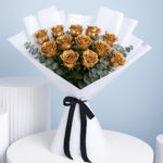 Golden Rose Bouquet (12 Stems) 1 gold-rose-bouquet