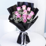 Mystic Purple Rose Bouquet 1 purple-rose-gypso-bouquet