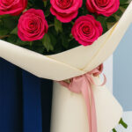 Dark Pink Roses Bouquet 3 03