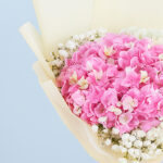 Pink Hydrangea Bouquet & Cake 5 05