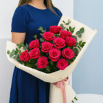 Dark Pink Roses Bouquet 1 dark-pink-rose-bouquet-01-08-25