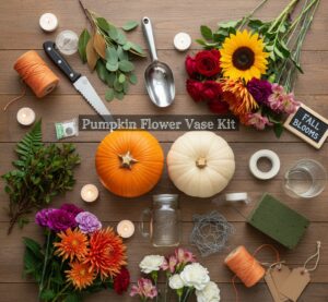 What you will need to make Pumpkin Flower Vase 7 11zon e1759150628605