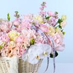 Luxury Pastel Rose & Hydrangea Basket 2 02