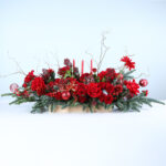 Christmas Candle Tray with Red Flowers 1 christmas-candle-flower-tray