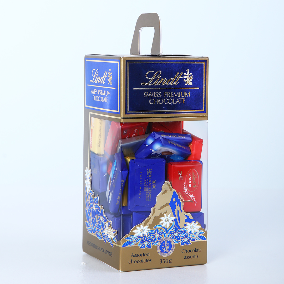 lindt-napolitains-box Lindt Napolitains 350g box with assorted Swiss chocolates including milk, dark, and nougat varieties