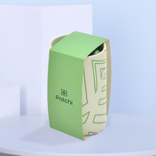 Patchi light green patterned mug filled with milk chocolates – 120g.