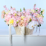 Luxury Pastel Rose & Hydrangea Basket 5 shgg