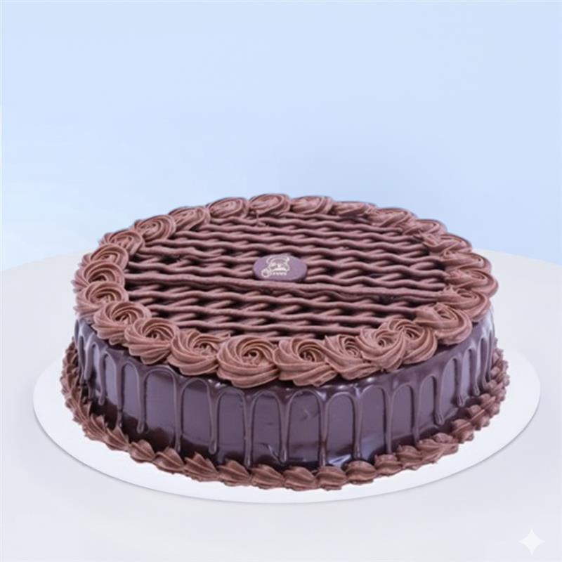 triple-chocolate-cake Triple Chocolate Cake 1 Kg by Mister Baker with creamy dark chocolate ganache and decorative frosting