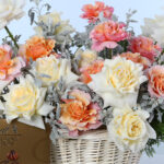 Roses Basket & Lindt Chocolate 4 white-orange-roses-basket-with-lindt_04