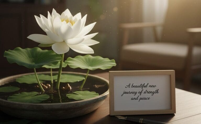 Lotus flower symbolizing spiritual new beginnings, purity, and renewal.