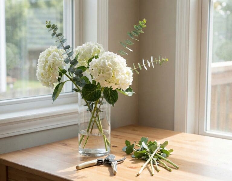 Explaining the 5-minute floral rule for creating fast and beautiful flower arrangements.