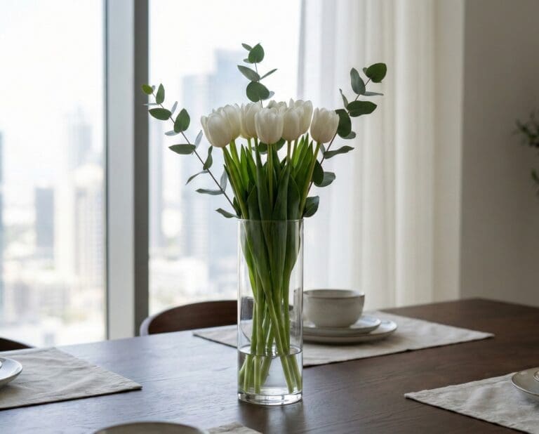 Idea 1: The Single-Vase New Year Centerpieces (Elegant & Minimal)