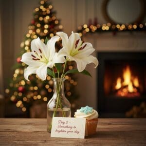White Lilies Vanilla Cupcake 7 11zon