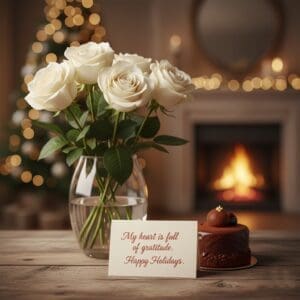 White Roses Chocolate Truffle cake 4 11zon