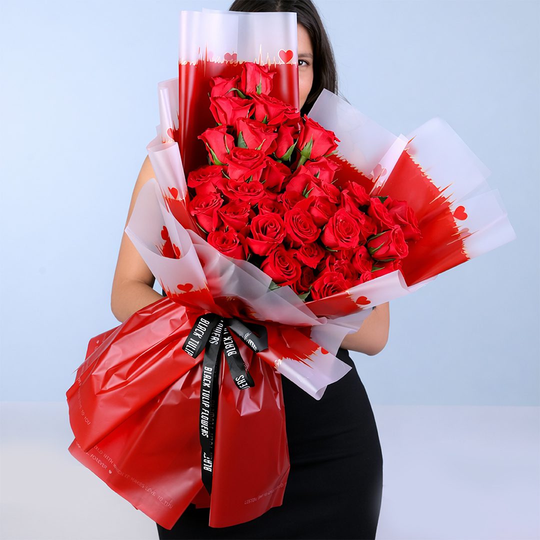 60 Red Roses 60 Red Roses Bouquet | Luxury Romantic Flower Gift