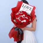 Infinite Romance Valentine Bouquet 1 valentine-25-red-roses-gypso-bouquet