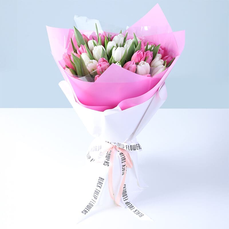 pink-white-tulip-bouquet-40-stems_02 pink white tulip bouquet 40 stems 02
