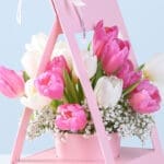 Tulips with Ferrero Rocher Combo Gift 5 pink-white-tulips-ferrero-rocher-gift_05