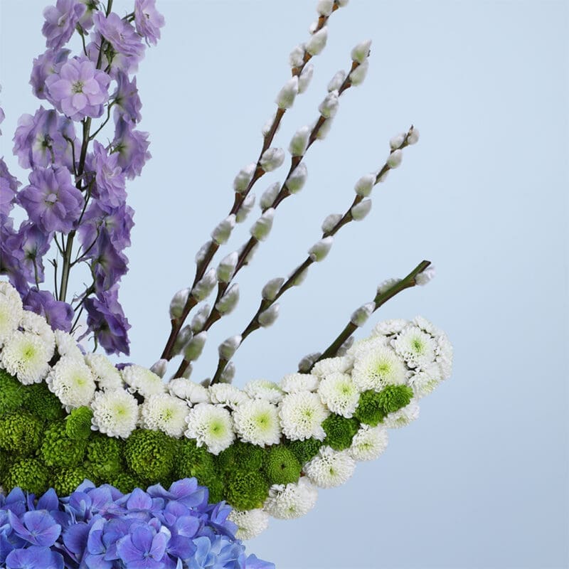 purple bloom crescent arrangement 04