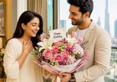 Best birthday flowers in Dubai – beautiful fresh flower bouquet and flower box for birthday celebrations.