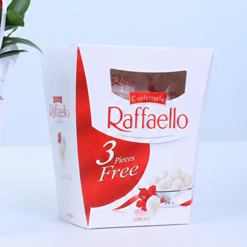 red rose floral bag with ferrero raffaello 03